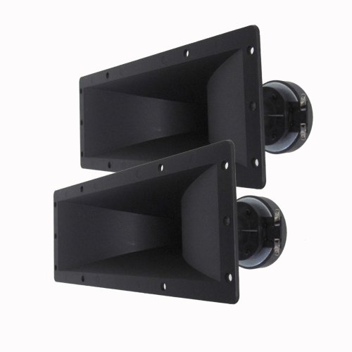 Seismic Audio - Pair of 4x10 Horn Tweeters with Driver PA/DJ Speakers - Replacement