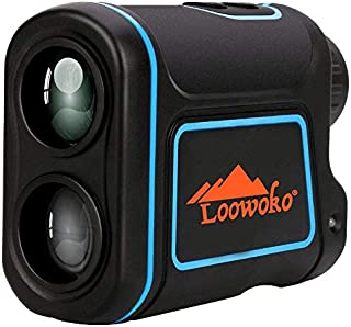 Loowoko 656 Yards Telescope Rangefinder, Portable Handheld Rechargeable Binoculars Laser Rangefinder for Golfing Hunting Racing (Black)
