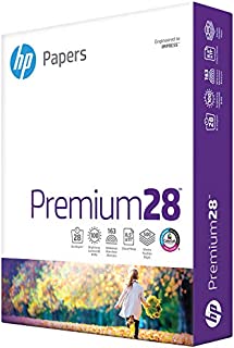 HP Printer Paper 8.5x11 Premium 28 lb 1 Ream 500 Sheets 100 Bright Made in USA FSC Certified Copy Paper HP Compatible 205200R