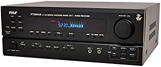 Wireless Bluetooth Power Amplifier System - 420W 5.1 Channel Home Theater Surround Sound Audio Stereo Receiver Box w/ RCA, AUX, Mic w/ Echo, Remote - For Subwoofer Speaker - Pyle PT588AB Black