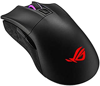 ASUS ROG Gladius II Wireless Optical Ergonomic FPS Gaming Mouse Featuring 16000 DPI Optical, 50G Acceleration, 400 IPS Sensor, Swappable Omron Switches, and Aura Sync RGB Lighting