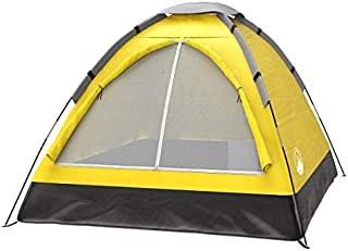 2-Person Dome Tent- Rain Fly & Carry Bag- Easy Set Up-Great for Camping, Backpacking, Hiking & Outdoor Music Festivals by Wakeman Outdoors (Yellow)