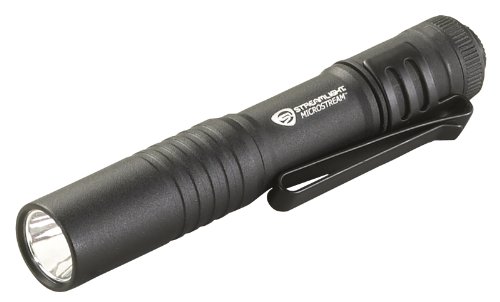 Streamlight MicroStream Ultra-compact Aluminum body with AAA alkaline battery, 3.5 Inch - 1.04 oz - 45 Lumens - 66318