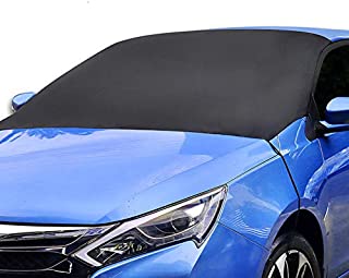 ALTITACO Car Windshield Snow Cover, Frost Guard Protector, Magnetic Windshield Snow Frost Ice Cover Sunshade Snow Covers with Elastic Hooks Fits Most Car, SUV, Truck, Van or Automobile with 83