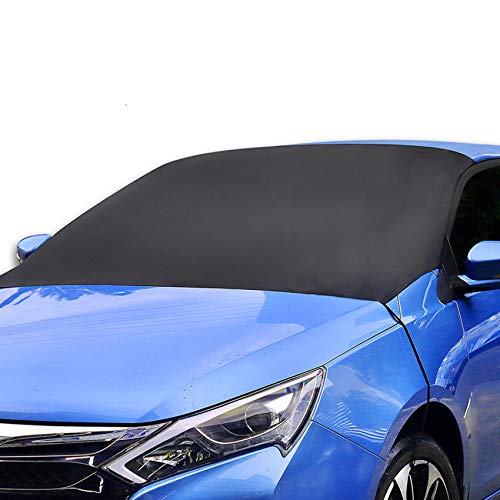 ALTITACO Car Windshield Snow Cover, Frost Guard Protector, Magnetic Windshield Snow Frost Ice Cover Sunshade Snow Covers with Elastic Hooks Fits Most Car, SUV, Truck, Van or Automobile with 83