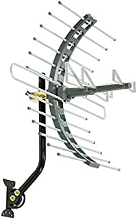 GE Pro Outdoor TV Antenna, Long Range Antenna, 4K 1080P VHF UHF Digital HDTV Antenna, J Mount Included, Weather Resistant, Indoor Attic Mountable, 29884