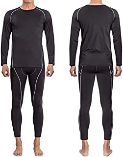 FITEXTREME Mens MAXHEAT Soft Fleece Long Johns Thermal Underwear Set Grey L