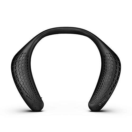 Oraolo M110 Neckband Bluetooth Speakers, Wireless Wearable Speaker True 3D Stereo Sound, Portable Personal Speakers IPX5 Waterproof, Bluetooth 5.0 Built-in Mic, Comfortable and Durable Design, Black