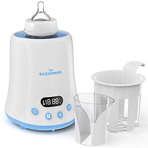 Baby Bottle Warmer, Eccomum Fast Breast Milk Warmer with a Timer, Baby Food Heater with LCD Display Accurate Temperature Control, Constant Mode, Fit All Baby Bottles