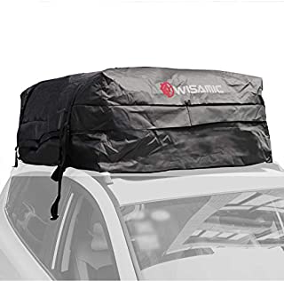 Wisamic Car Rooftop Cargo Bag Waterproof - 30 Cubic Feet Car Top Cargo Carrier Soft Rooftop Luggage Bag with Wide Straps for Jeep or SUV