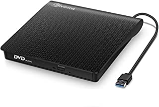 External DVD Drive, EIVOTOR2020 Newest USB 3.0 Portable CD/DVD +/-RW Drive Slim Optical Burner Writer Rewriter, High Speed Data Transfer for Laptop Notebook Desktop PC MAC OS Windows 7/8/10