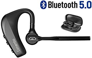 Bluetooth Headset 16Hrs HD Talktime Wireless Bluetooth Earpiece 5.0 with Noise Cancelling Mic, Compatible with iPhone and Android Cell Phones Driver/Trucker/Business