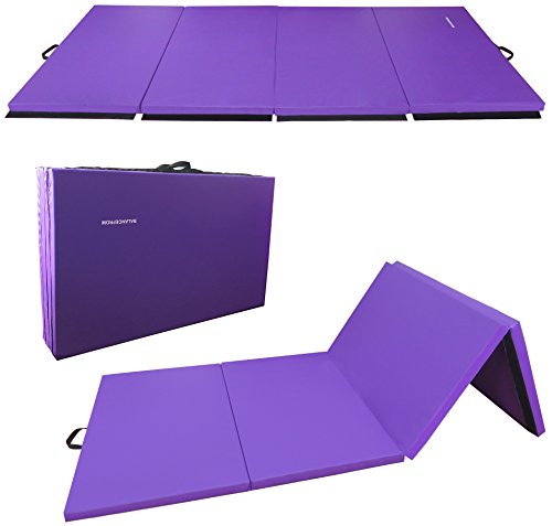 BalanceFrom BFGR-01PP All-Purpose Extra Thick High Density Anti-Tear Gymnastics Folding Exercise Aerobics Mats, 4' x 10' x 2