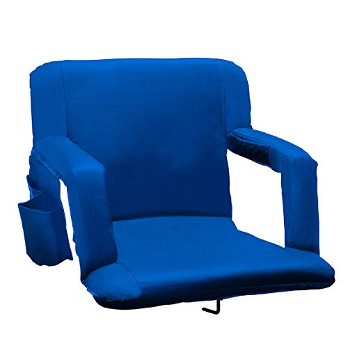 Alpcour Folding Stadium Seat  Deluxe Reclining Wide Chair for Bleachers