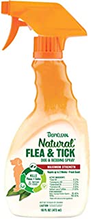 TropiClean Natural Flea & Tick Pet & Bedding Spray for Dogs, 16 oz - Made in USA