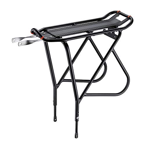 Ibera Bike Rack  Bicycle Touring Carrier with Fender Board, Frame-Mounted for Heavier Top & Side Loads, Height Adjustable for 26