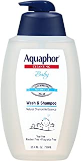 Aquaphor Baby Wash and Shampoo - Mild, Tear-free 2-in-1 Solution for Babys Sensitive Skin - 25.4 fl. oz. Pump