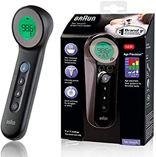 Braun No Touch 3-in-1 Thermometer -  Touchless Thermometer for Adults, Babies, Toddlers and Kids  Fast, Reliable, and Accurate Results