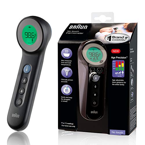 Braun No Touch 3-in-1 Thermometer -  Touchless Thermometer for Adults, Babies, Toddlers and Kids  Fast, Reliable, and Accurate Results