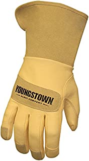 Youngstown Glove 11-3255-60-M Leather Utility Wide-Cuff Gloves, Medium, Brown