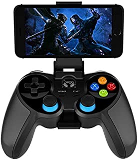 Wireless Bluetooth Game Controller for Android Phone Tablet, Smart TV, TV Box Gamepad + Joystick + Phone Holder Gamepad Trigger PUBG Controller (Black)