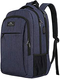 Laptop Backpack with USB Charging Port,Slim Travel Backpack with Laptop Compartment for Men and Women,Water Resistant College School BookBag Computer Bag for Girls and Boys Fits 15.6 In Laptop,Macbook