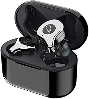 True Wireless Earbuds, Bluetooth 5.0 Wireless Headphones APTX Deep Bass Stereo HiFi Sound Noise Cancelling Sweatproof TWS Bluetooth Earbuds, CVC8.0 Built-in Mic Wireless Earphones with Qi Charging Box