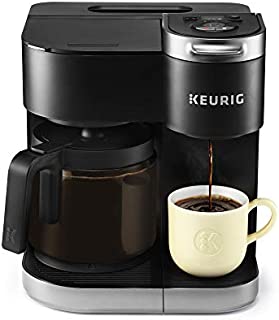 Keurig K-Duo Coffee Maker, Single Serve and 12-Cup Carafe Drip Coffee Brewer, Compatible with K-Cup Pods and Ground Coffee, Black