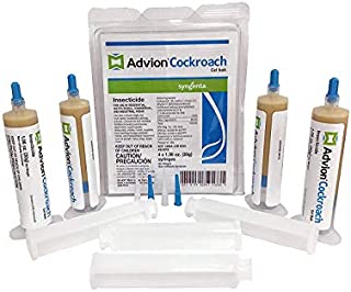 advion 383920 4 Tubes and 4 Plungers Cockroach German Roach Pest Control Inse, Brown