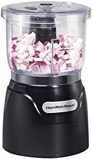 Hamilton Beach Mini 3-Cup Food Processor & Vegetable Chopper, 350 Watts, for Dicing, Mincing, and Puree, Black (72850)