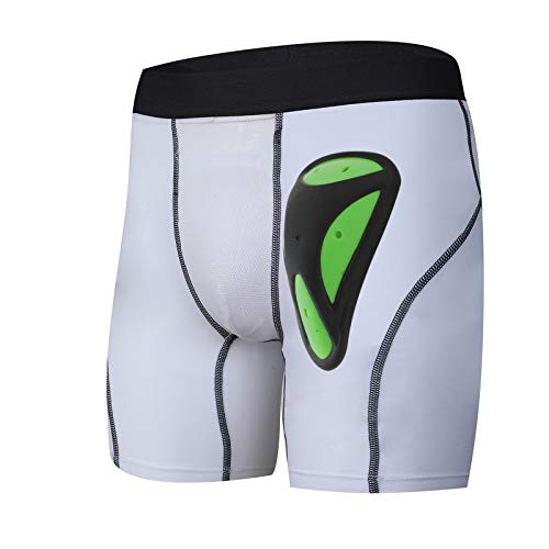 UNSHDUN Boys Youth Compression Shorts Underwear with Soft Protective Cup for Baseball Football Lacrosse Hockey