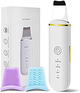 GUGUG Skin Scrubber - Skin Spatula, Blackhead Remover Pore Cleaner with 4 Modes, Facial Scrubber Spatula, Comedones Extractor for Facial Deep Cleansing- 2 Silicone Covers Included