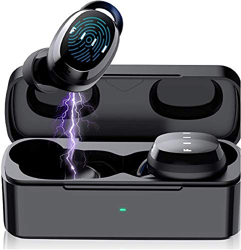 Bluetooth Wireless Earbuds - FIIL T1XS TWS Bluetooth 5.0 Wireless Earphones, Support FIIL+ APP, Waterproof Earbuds with Microphone, in-Ear Earbuds Cordless for iPhone & Android, Black