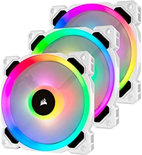 CORSAIR LL Series, LL120 RGB, 120mm RGB LED Fan, Triple Pack with Lighting Node PRO- White