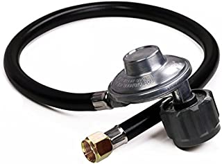 DOZYANT Vertical 2 Feet Propane Regulator and Hose Universal Grill Regulator Replacement Parts, QCC1 Hose and Regulator for Most LP Gas Grill, Heater and Fire Pit Table,3/8