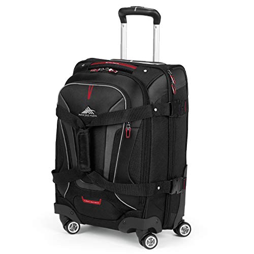 High Sierra AT7 Softside Luggage with Spinner Wheels, Black