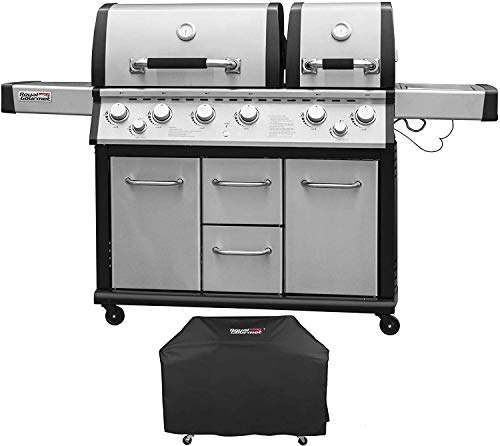 Royal Gourmet MG6001-R-C 6 Cabinet Propane Infrared Burner Gas Grill, Stainless Steel