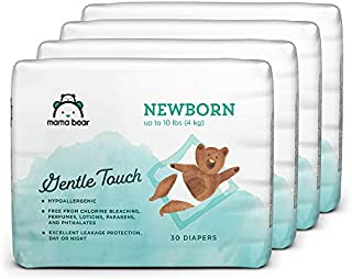 Amazon Brand - Mama Bear Gentle Touch Diapers,120 Count (4 packs of 30)