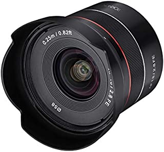 ROKINON AF 18mm F2.8 Wide Angle auto Focus Full Frame Lens for Sony E Mount, Black