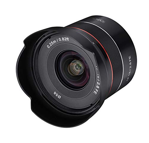 ROKINON AF 18mm F2.8 Wide Angle auto Focus Full Frame Lens for Sony E Mount, Black