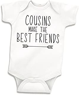 Bump and Beyond Designs Pregnancy Reveal to Family, Cousins Make the Best Friends One Piece, White, 0-3 Months