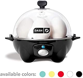 Dash DEC005BK black Rapid 6 Capacity Electric Cooker for Hard Boiled, Poached, Scrambled Eggs, or Omelets with Auto Shut Off Feature, One Size