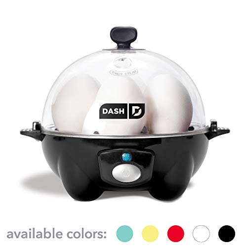 Dash DEC005BK black Rapid 6 Capacity Electric Cooker for Hard Boiled, Poached, Scrambled Eggs, or Omelets with Auto Shut Off Feature, One Size