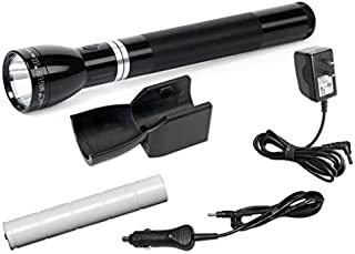 Maglite RL1019 LED Rechargeable Flashlight System with 120V Converter & 12V DC Auto Adapter, Black - ML65017-BRK