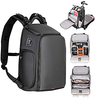 Besnfoto Small Camera Backpack Waterproof for DSLR/SLR Mirrorless Camera Women with Laptop Compartment Photographer Backpack Bag for Hiking Traveling with Rain Cover