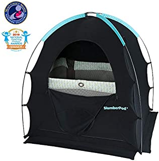 SlumberPod Privacy Pod for Traveling with Babies and Toddlers: Easy to Set Up Blackout Dark and Private Sleeping Space - Canopy Compatible with Graco Pack n Play, Lotus Travel Crib, Baby Bjorn