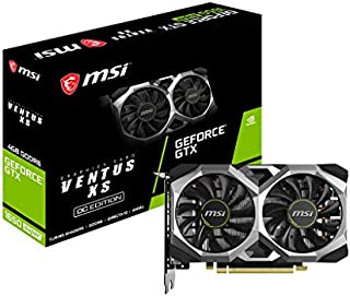 MSI GeForce GTX 1650 Super Ventus XS OC Gaming GeForce GTX 1650 Super 128-Bit HDMI/DP/DVI 4GB GDRR6 HDCP Support DirectX 12 Dual Fan VR Ready OC Graphics Card (GTX 1650 Super Ventus XS OC)