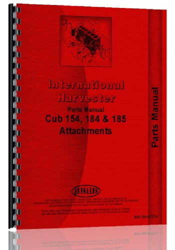 International Harvester 154 Cub Tractor Rotary Cutter Attachment Parts Manual