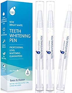 Teeth Whitening Pen - Removes Years of Stains Caused by Coffee, Wine, Smoking, Travel-Friendly - 3 Pens