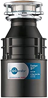 InSinkErator Garbage Disposal, Badger 5XP, 3/4 HP Continuous Feed